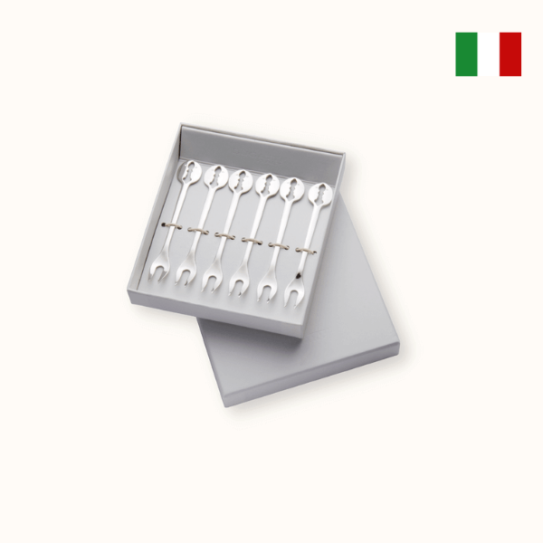 Casa Bugatti Kiss 6pc Party Fork – Silver – Flatware_Cutlery Casa Bugatti Kiss 6pc Party Fork – Silver - Home Accessories