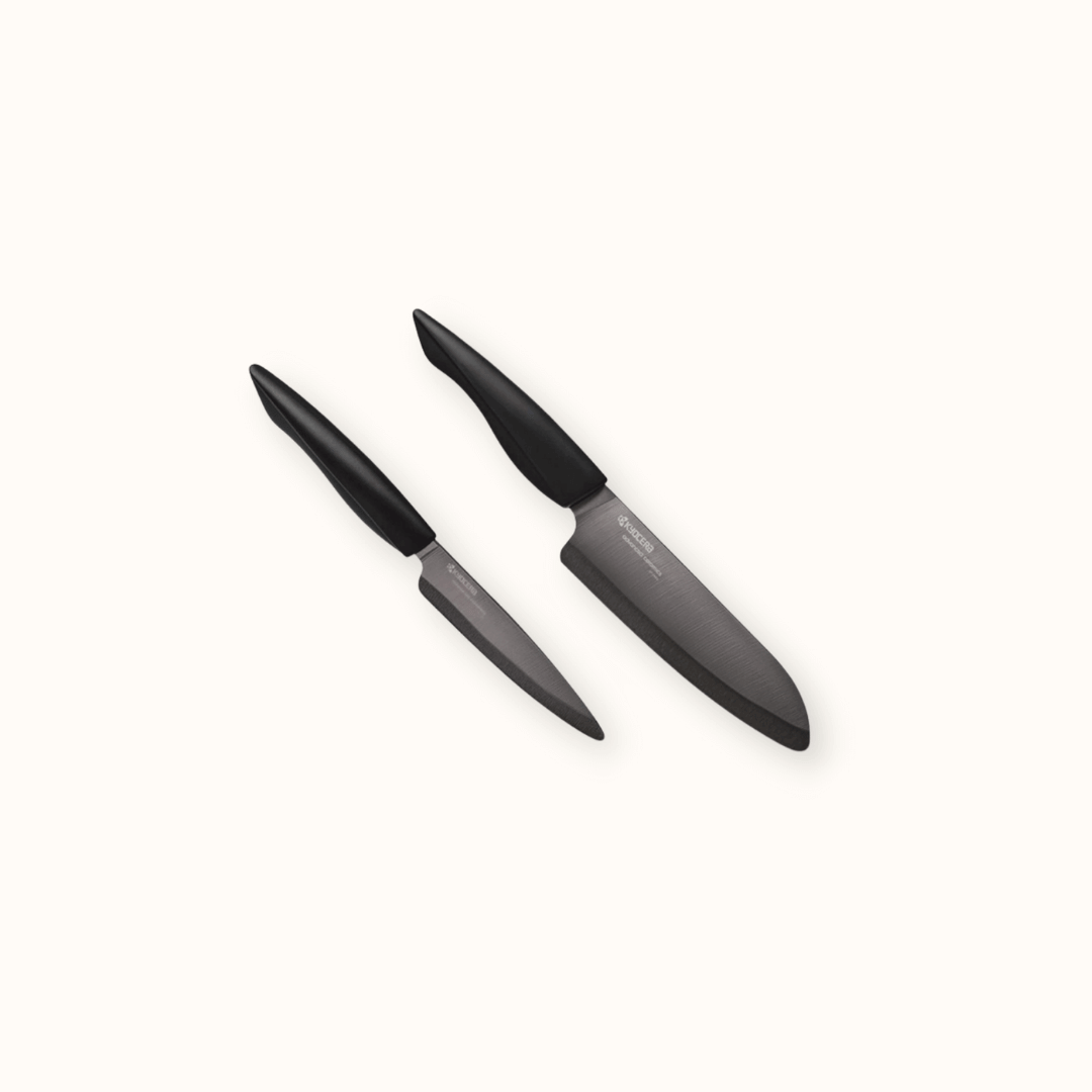 Kyocera Revolution Ceramic Knife Set: 3 Piece, Black