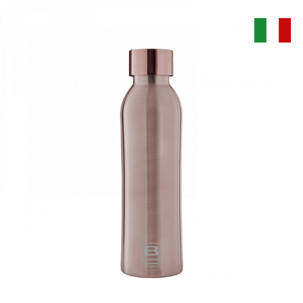 Casa Bugatti Rose Gold Brushed B Bottles Twin 500 ML Casa Bugatti Rose Gold Brushed Water Bottles Twin 500ml - Home Accessories