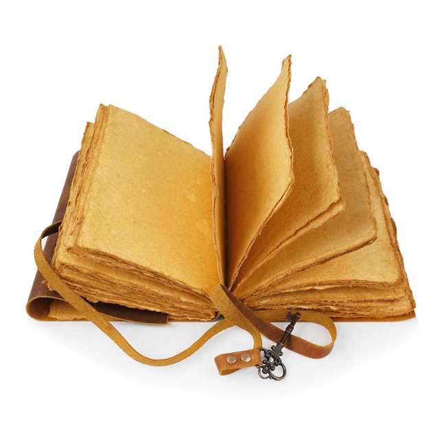 Key Leather Journal With Vintage Paper (3) Key Leather Journal With Vintage Paper - Best Home Decor in Dubai