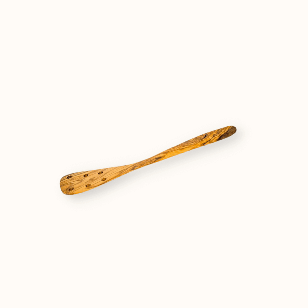 Olive Wood Satix - Spatula 35cm with holes 1 Olive Wood Satix - Spatula 35cm with holes